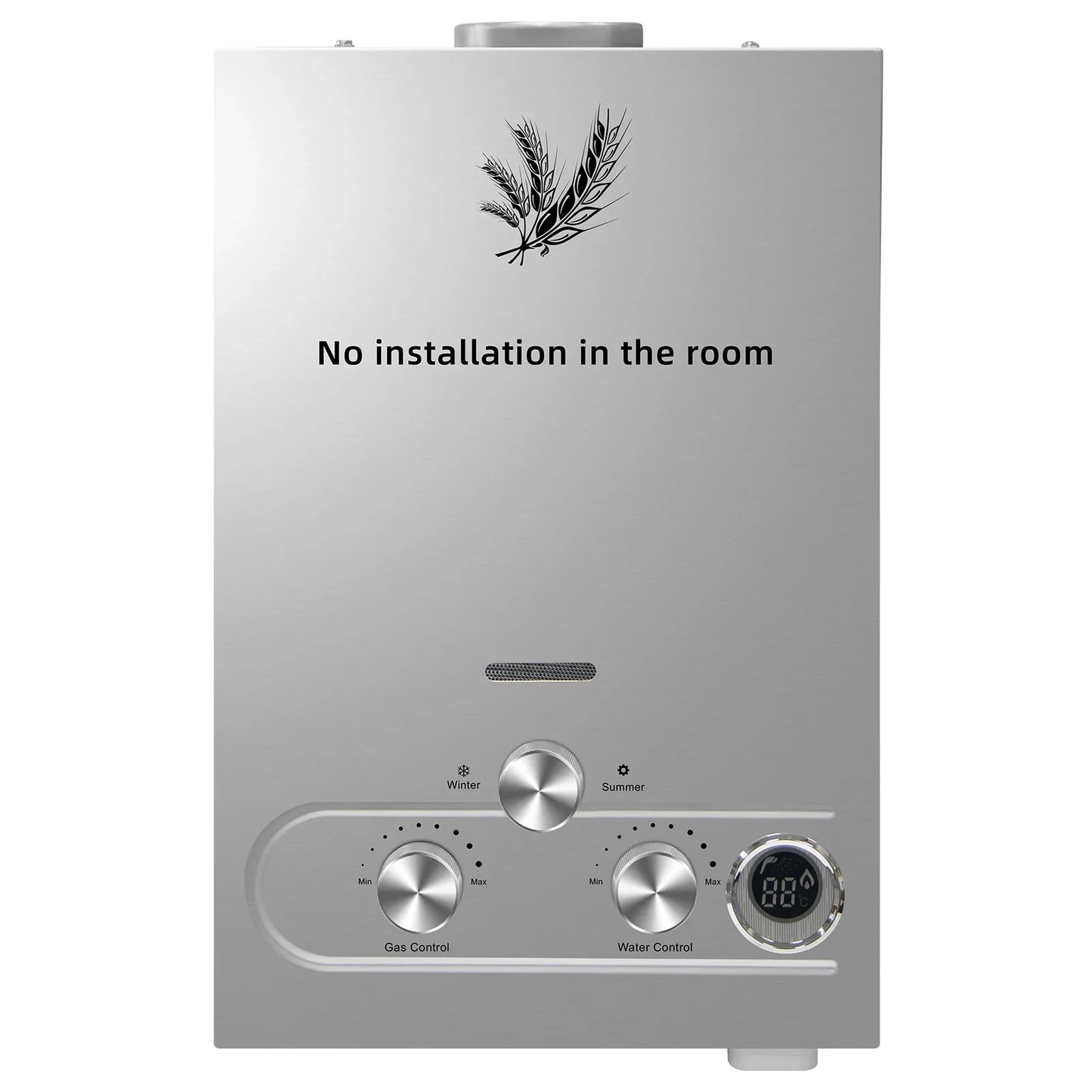 SIHAO 6L/8L/10L/12L/16L/18L LPG Water Heater, On-Demand Instant Hot Water System for Propane & Butane Gas, Tankless Home Use Boiler