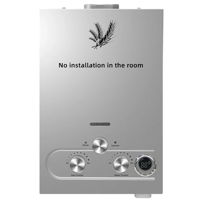 SIHAO 6L/8L/10L/12L/16L/18L LPG Water Heater, On-Demand Instant Hot Water System for Propane & Butane Gas, Tankless Home Use Boiler