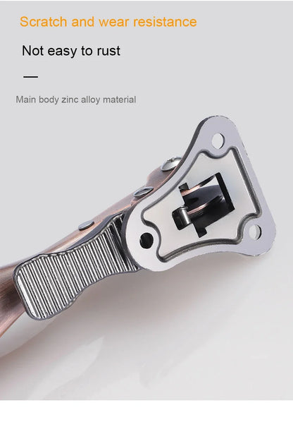 Door Stopper Heavy Duty Mute Zinc Alloy Door Stops with Non-Slip Rubber Tip Hidden Wall Protector Hardware
