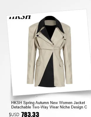 HKSH Outdoor Light Sport Color Contrast Hooded Down Jacket Women's Winter Mountain Leisure Waterproof Climbing Cotton Coat H2887