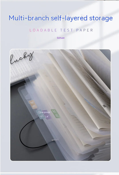 A4 folder Organ bag Test paper storage bag Archive folder Multilayer subject classification file bag