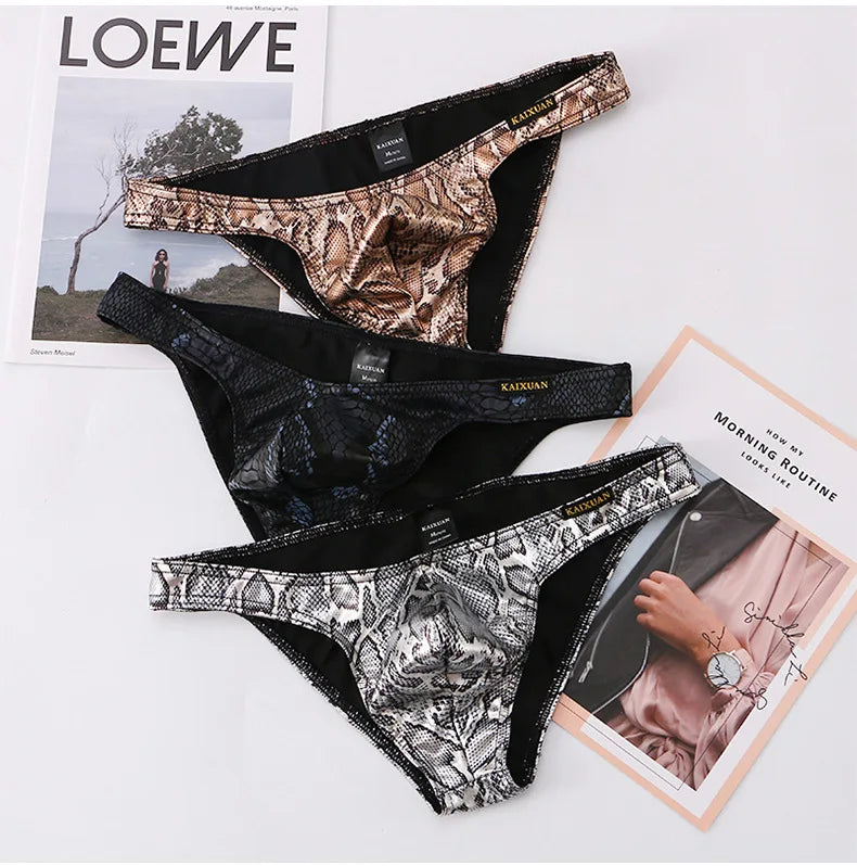 Foreign trade low-rise men's briefs men's underwear triangle printed underwear cross-border underwear wholesale KX020-SJ