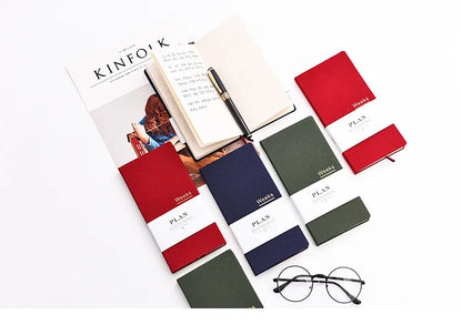 Undated Weekly Fabric A6 Journal - Portable Pocket-Sized Planner for Notes, Goals & Daily Flow Linen Weeks Planning System