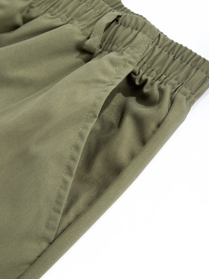 Men's Cargo Pants Sweatpants Outdoor Loose Straight Long Trousers Summer Casual Multi-Pocket Durable Workwear Male Trousers
