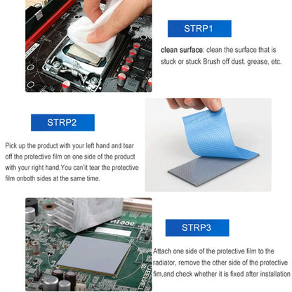 21W/MK Thermal Pad Kit 0.5mm 1.0mm 1.5mm High Performance Thermal Pads for SSD GPU CPU Nvme M.2 PS5 PC Laptop Heatsink Cooling