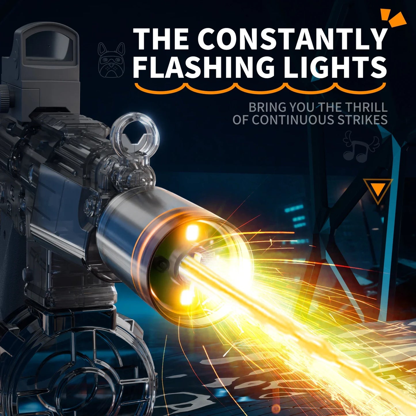Simulated Firing and Recoil Electric Water Gun Toys Children Automatic Sensor Lights Water Pistol Summer Outdoor Beach Kids Toy
