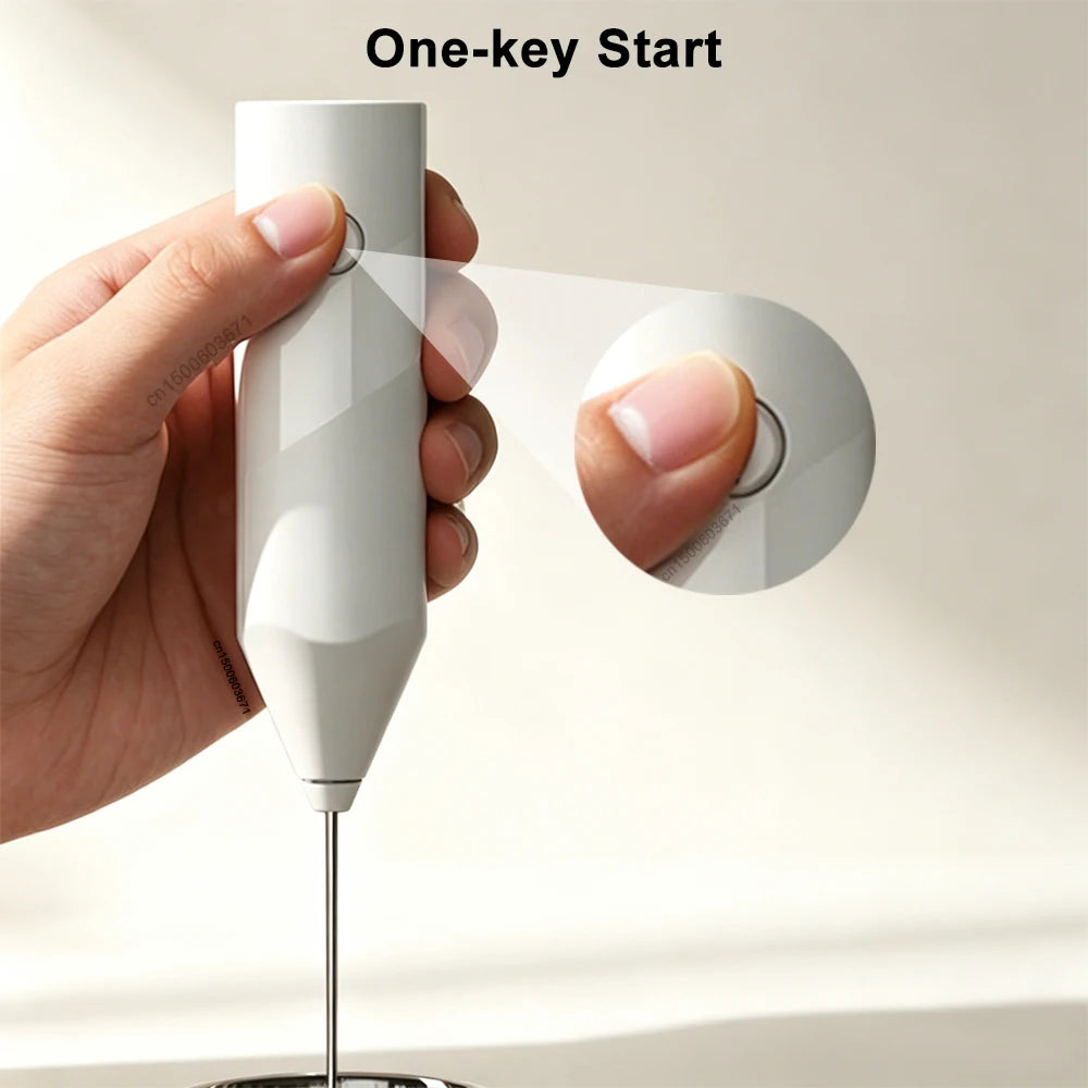 Milk Frother Handheld Milk Frother Electric Foam Maker Wireless Hand Mixer for Coffee Whisk Mixer Lattes Cappuccino Matcha Eggs
