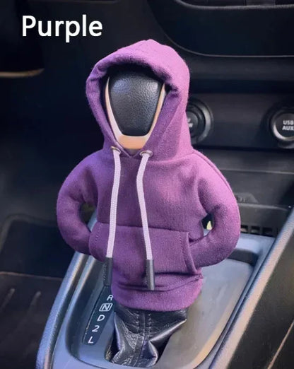 Car Hoodie Handle Shark Cute Hoodie Car Gear Shift Knob Cover Short Plush Manual Handle Gear Auto Interior Accessories