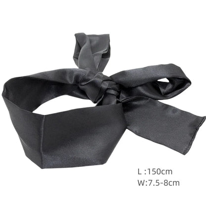 Erotic Fabric Solid Colour Eye Mask with Fetish Slave Cosplay Binding Sex Toys for Couple Bdsm Blindfold Flirting Sexy Costume