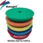 Kangti 5/6 inch Car Polishing Pad Kit Set Self-Adhesive Buffing Waxing Sponge Wool Wheel Polishing Pad For Car Polisher Drill