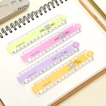 30cm Each One Color Folding Diy Drawing Ruler Students Do Exercises Office Drawings And Measuring Tapes