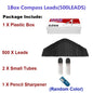 500Pcs/Box COMPASS LEAD REFILLS 2mm 2B HB Black 2.0mm Drawing Draft Pencil Sharpener