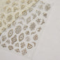 Bohemian Pattern Colorful Love Heart Moon Pearl Crystal Rhinestone 5D Nail Art Sticker Self Adhesive Decoration Manicure Decal