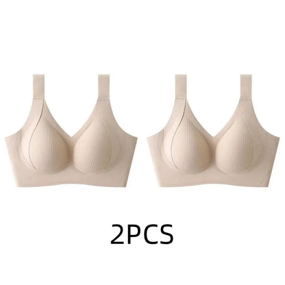 1/2PCS Women's Seamless Underwear, Thin Style, Large Breasts, Small Breasts, No Wires, Pull-up And Anti-sagging Large Size Bra