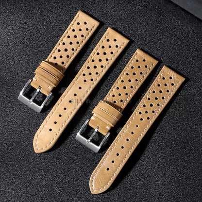 Breathable Leather Strap Men Women Universal Cowhide Watchband Business Wristbelt Band Sport Bracelet Accessories 18mm 20mm 22mm
