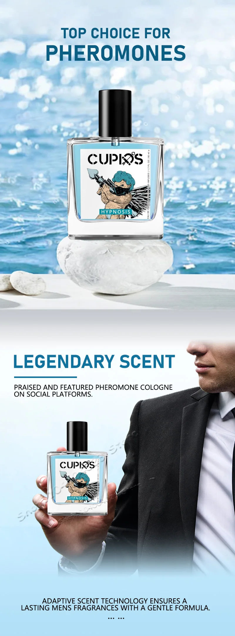 10ML/50ML Cupid Perfume for Men Pheromone Perfume Original Long Lasting Fragrance Men's Perfume Cologne for Men
