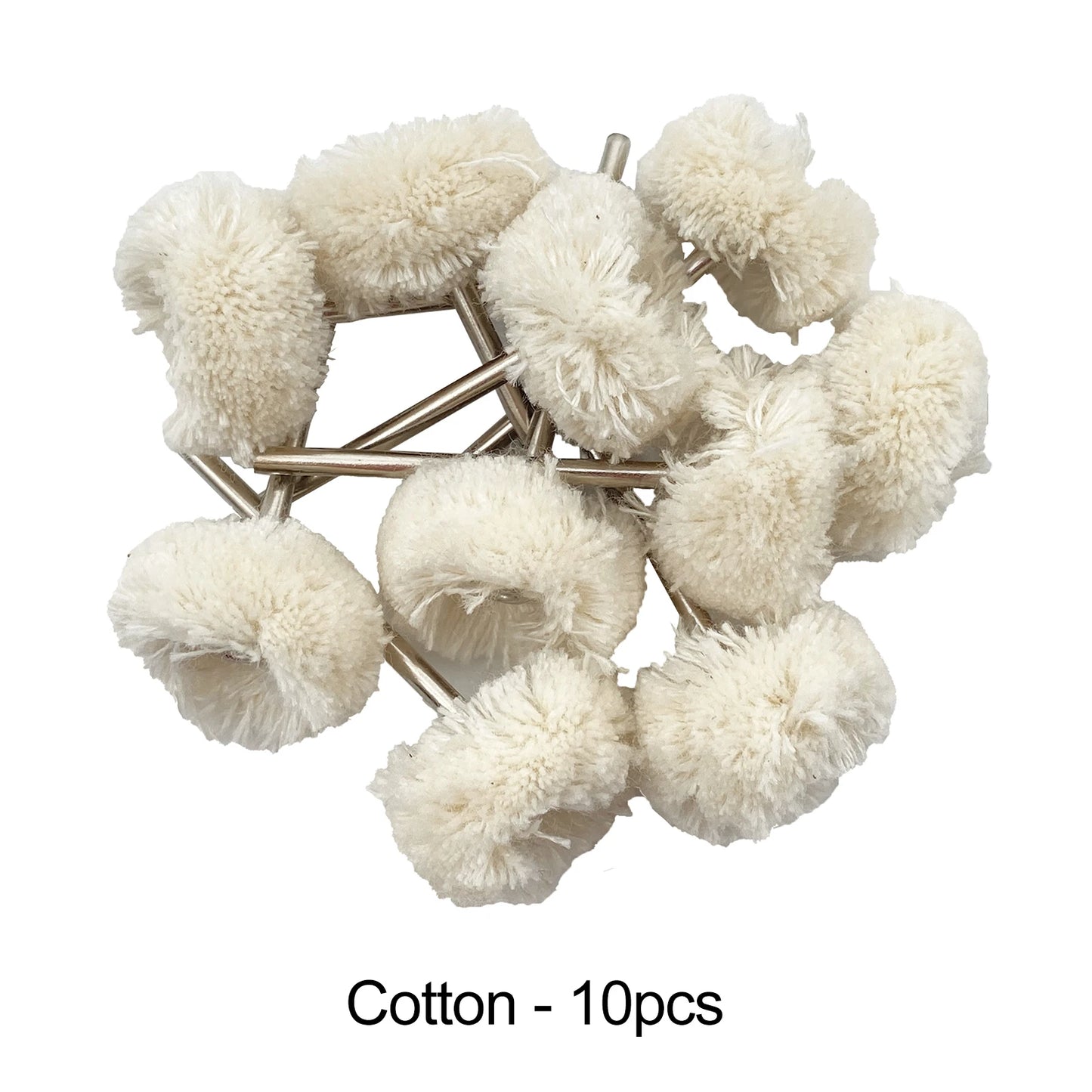 10Pcs/Bag Dental Odontologia Polishing Brush Wheel Rotary Tools 2.35mm HP Shank Wool Goat Cotton Black Buff Dentistry Laborator