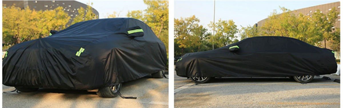 Car Cover Outdoor Protection Exterior Sun Snow UV Covers SUV Sedan Auto Sunshade Dustproof Waterproof Black Silver
