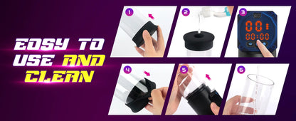 Electric Penis Pump for Man Automatic Vacuum Sucking Vibrator Enlarge IPX7 Waterproof 5 Suction 6 Training Modes Adult Sex Toys