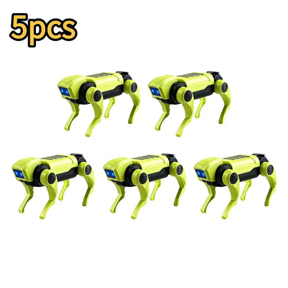 1-10PCS DIY Assembly RC Robot Dog Toy Remote Control Mechanical Robot Kit Science Teaching Model Electric Set Gift For Boys Kids