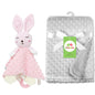 Custom Name Baby Blanket Personalized Baby Shower Gift Soft Minky Dot 2-in-1 Blanket & Lovey Set for Boys Girls