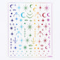 Black White Star 3D Nail Art Sticker Y2K Pentagram Self-Adhesive Decals Laser Shiny Glitters Starlight Manicure Ornaments Slider