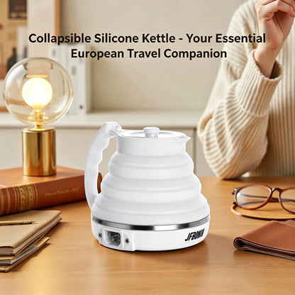 JFBONIN 555ml 220V Mini Portable Folding Electric Kettle 700W Silicone Compression Water Heater for Home And Easy Travel Use