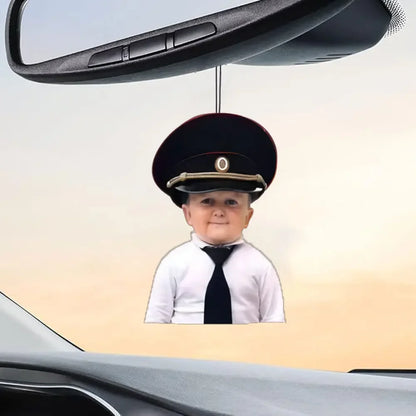 1pc Russian Boy Hasbulla Fun Car Aromatherapy Perfume Air Freshener Mirror Interior Accessories Pendant