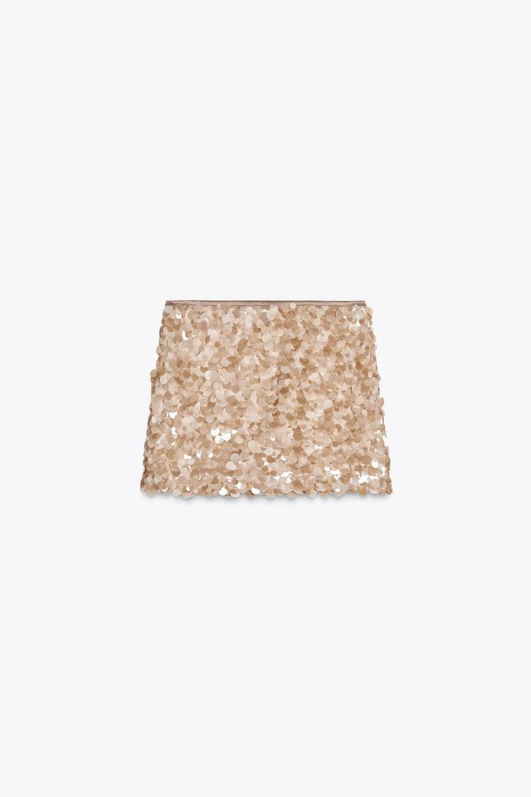 Summer New Women's Design  ort  Skirt with Inner  Bead Decoration Casual Sle Polyester Fiber Knitted A-Line...