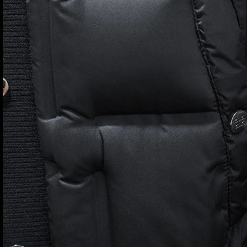 Minglu Autumn Winter Single Breasted Men's Jackets High Quality Solid Color White Duck Down Casual Down Male Coats Plus Size 5XL