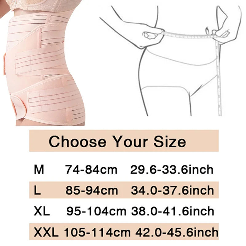 3In1 Corset Postpartum Band Pregnant Women Tummy Belly Peis Belt Wrap Waist Trainer Recovery Bandage Strap Body Shaper