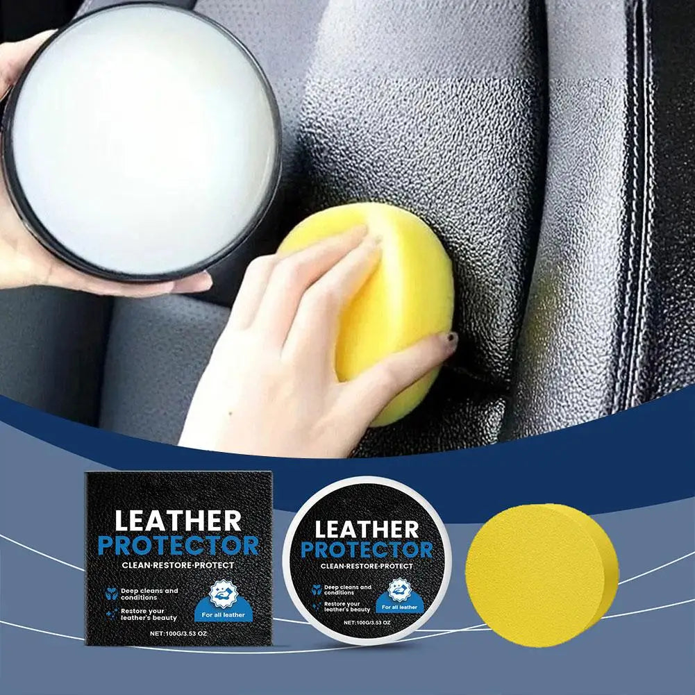 2/1Box Car Leather Care Cream Deep Nourishment And Repair Restore Tool Leather Cleaning Cream Restoration Car Interior Polishing