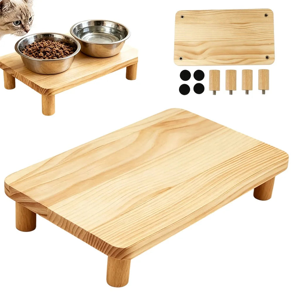 Cat Feeder Stand, Raised Stable Feeding Platform With Anti-Slip Bottom Feet, Compatible With Most Automatic Pet Food Dispensers For Indoor Cats And Household Daily Feeding Use
