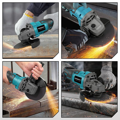 YOFIDRA 125mm Brushless Electric Angle Grinder 20000RPM Wood Metal Cutting Grinding Polishing Power Tool For Makita Battery Pin