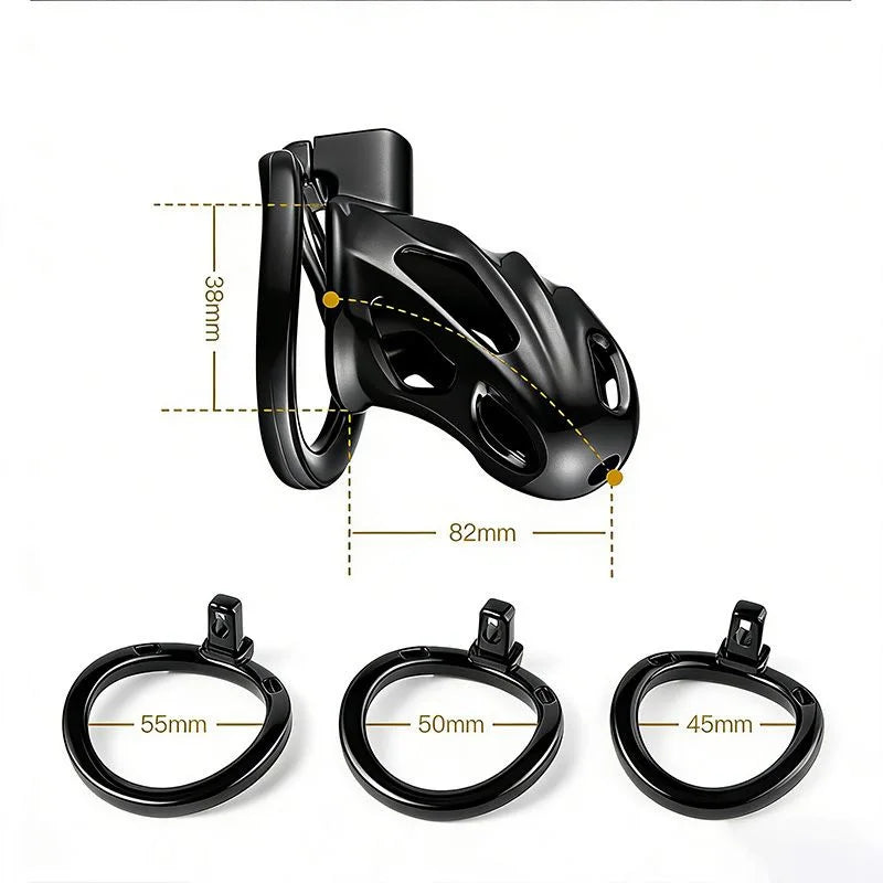 New Sissy Simulation Vagina Chastity Cock Cage Sex Toy with 4 Size Cock Ring Bdsm Penis Urethral Lock Adult Toy for Men