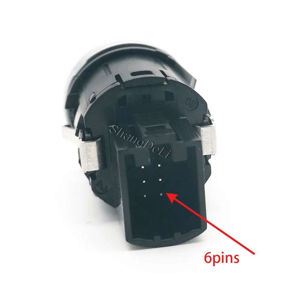 6PINS Car One Key Start Switch Button Start Stop Button for Audi A8 D4 Quattro S8 Engine Ignition Switch 4H1905217A