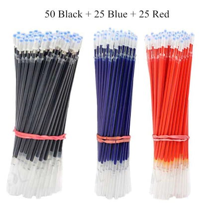 3 Gel Pens + 50 Refills Set 0.38mm Black Blue Red Ink Bulk Pens Thin Tip Journal Writing School Supplies Stationery Wholesale