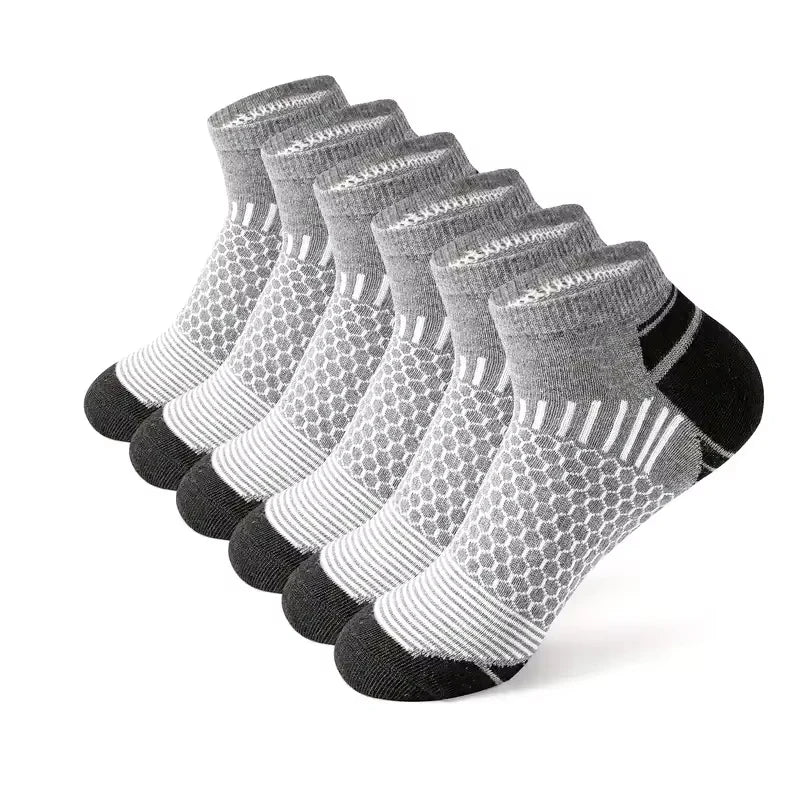 6 Pairs Men'S Short Sports Socks - Moisture-Wicking Breathable All-Season Athletic Low Tub Fashion Comfortable High-Quality