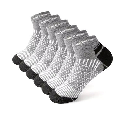 6 Pairs Men'S Short Sports Socks - Moisture-Wicking Breathable All-Season Athletic Low Tub Fashion Comfortable High-Quality
