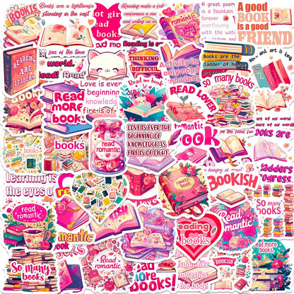 10/50/100pcs Mix Kawaii Smut Bookish Dark Romance Reading Book Stickers Aesthetic DIY Scrapbooking Notebook Laptop Phone Sticker