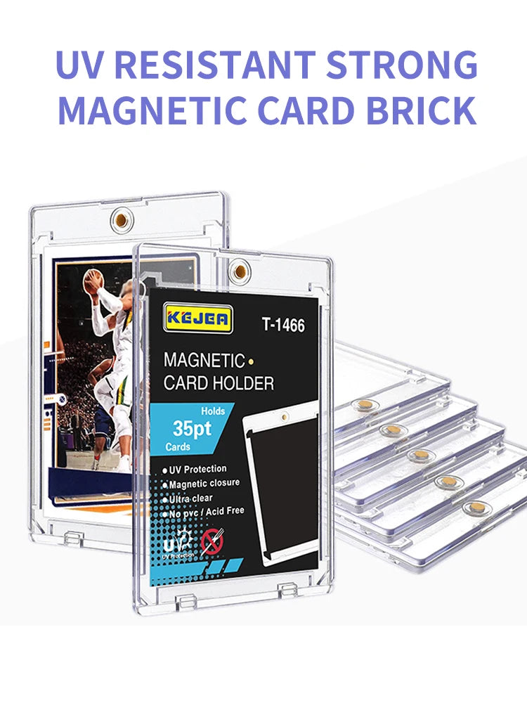 1/5/10PCS Clear Card Holder Magnetic Attraction Type Gaming Sports Trading Card Display Case Kpop Idol Photo Protective Sleeves