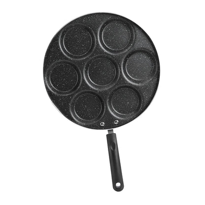 7 Holes Frying Pan Non-stick Egg Burger Mold Household Egg Frying Pan Kitchen Supplies