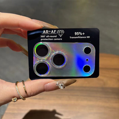 Glitter Bling Full Camera Shield Protector For iPhone 17 Pro 17 ProMax 17 Lens Guard Tempered Glass Film Ring Back Cover