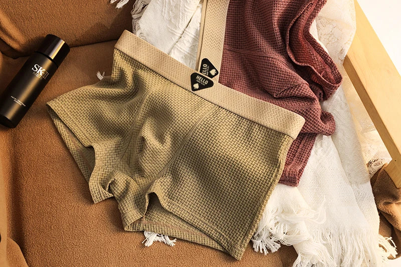 4pcs Men's Boxer Shorts Ice Silk Underwear Plus Size Underpants Cool Breathable Sexy Slim Panties Mesh Lingerie Wholesale Lots