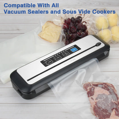 INKBIRD BPA Free Food Storage Bags Sealer Rolls Microwave&Freezer Safe, Great for Vac Storage, Meal Prep and Sous Vide Cooking