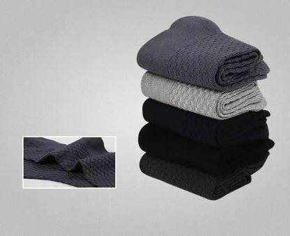 5Pairs/Lot Men's Socks High Quality Bamboo Fiber Business Breathable Deodorizing Socks Men's Casual Socks Large Size EU38-46