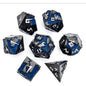 D&D kauliukai, 7 kauliukų metalinis DND kauliukų rinkinys, svertiniai metaliniai „Dungeons and Dragons“ kauliukai, daugiakampiai D ir D kauliukai, skirti vaidmenų žaidimui