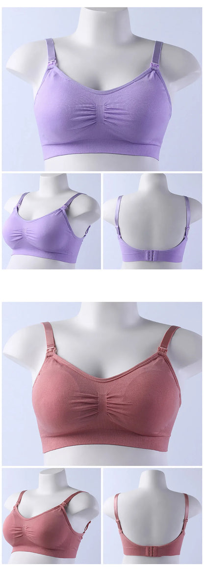 Breathable Maternity Pregnant Bras Comfort Breastfeeding Sleep Bralette Women Wireless Seamless Nursing Underwear