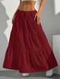 European and American Cross-Border New Style Wish Spring and Summer Women's Skirts, Tie-Strap Spliced Flared Skirts, Loose Long