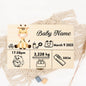 Custom Baby Wooden Memory Box Newbron Shower Gift Personalized Infant  Keepsake Box Baby Birth Stats Box Umbilical Cord Box